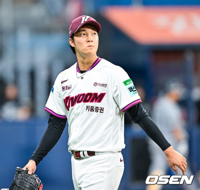 '시즌 첫 피홈런 허용' 안우진, 158km 구위는 대단해…하지만 5회·80구가 통곡의 벽
