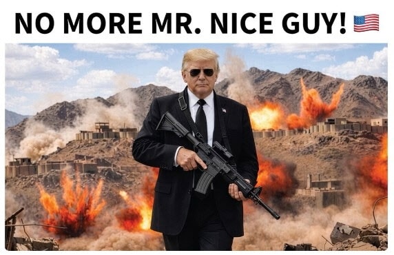 SNS에 총 든 합성사진 올린 트럼프…“이란, 정신 못차려”