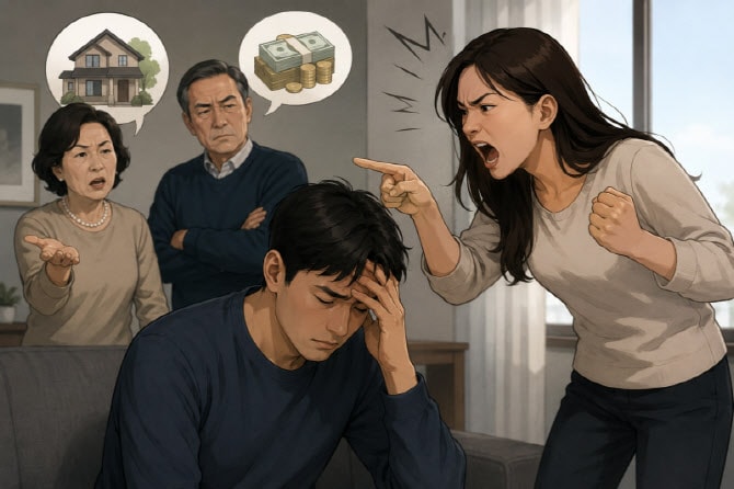 식칼 던진 아내·재산 캐묻는 장모…벼랑 끝 남편의 이혼 고민