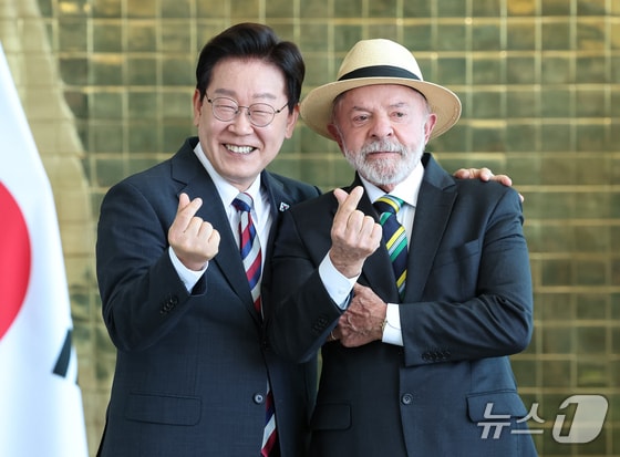 [뉴스1 PICK]李대통령·룰라 5개월 만의 포옹…'브라질, 韓-메르코수르 협정 지지'