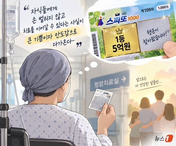 "항암치료 자식들 손 안 빌려도 돼"…병원 가다 산 복권 1등 당첨 감격