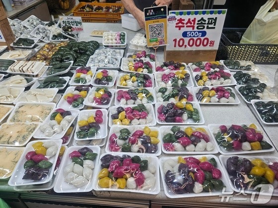 전통시장서 송편 열 개·전 한 장씩…명절 장보기도 '먹을 만큼만'