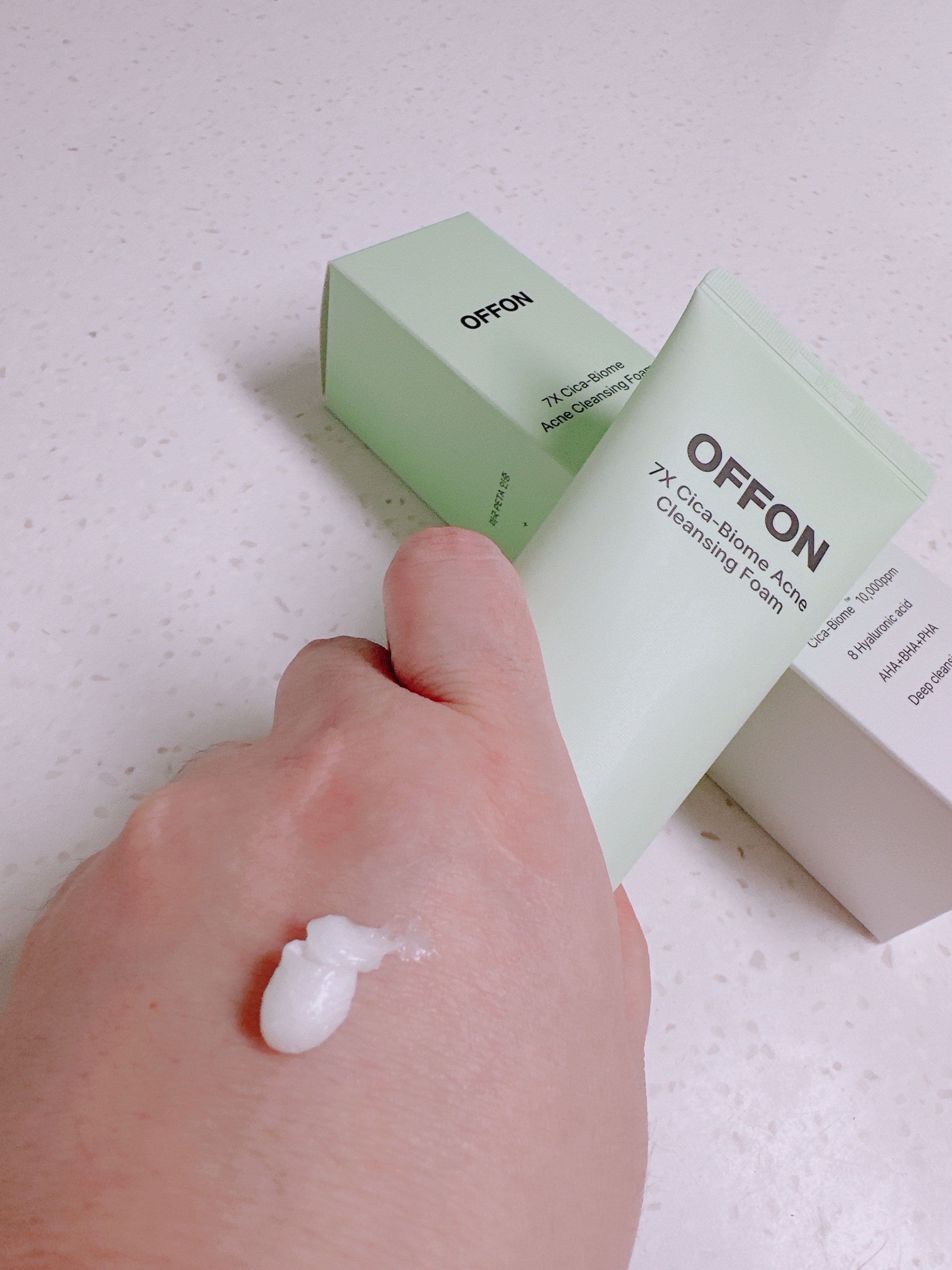 오프온 7x 시카바이옴 클렌징 폼 사용 후기
