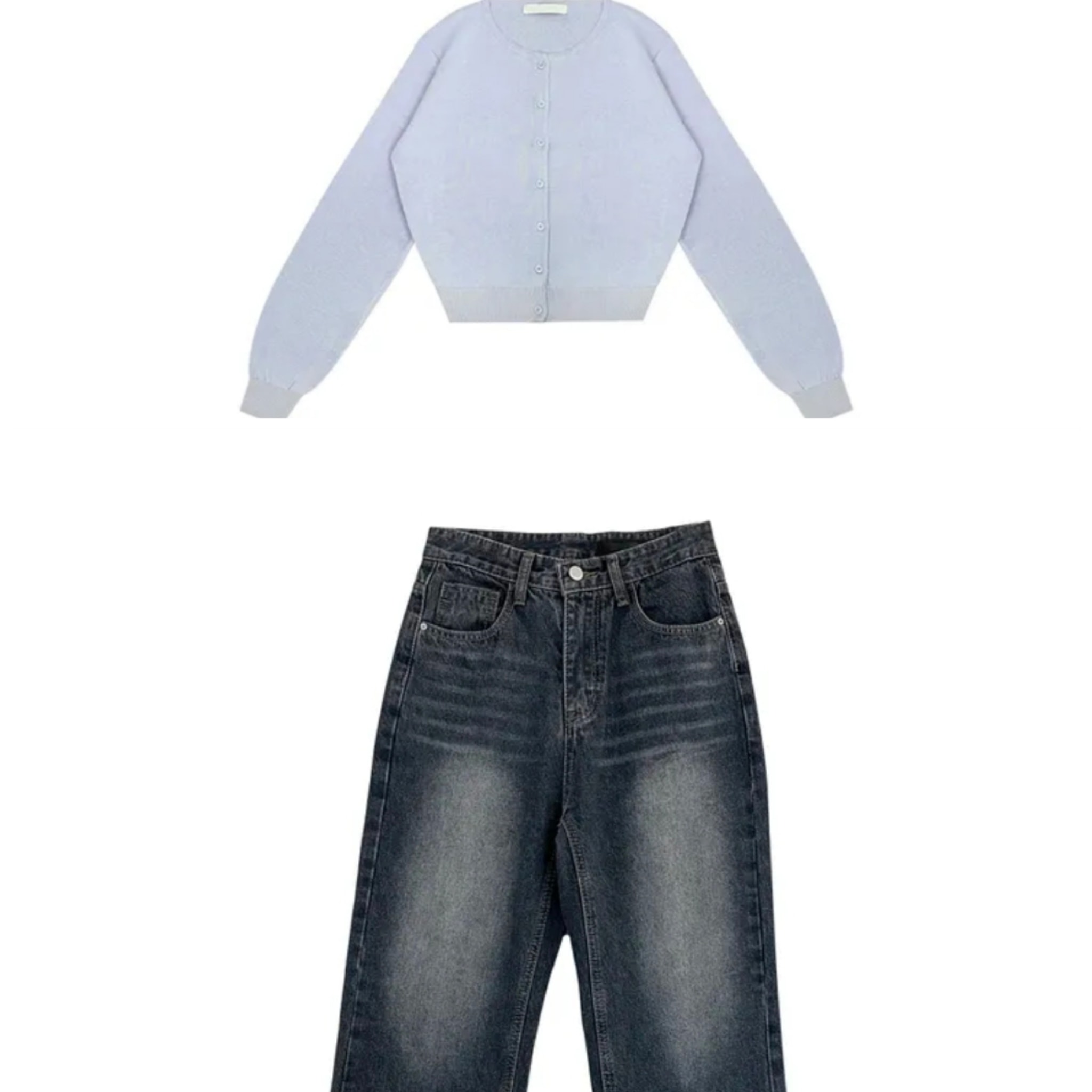 진청 바지에 가디건 색 뭐가 예쁠까?